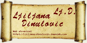 Ljiljana Dinulović vizit kartica
